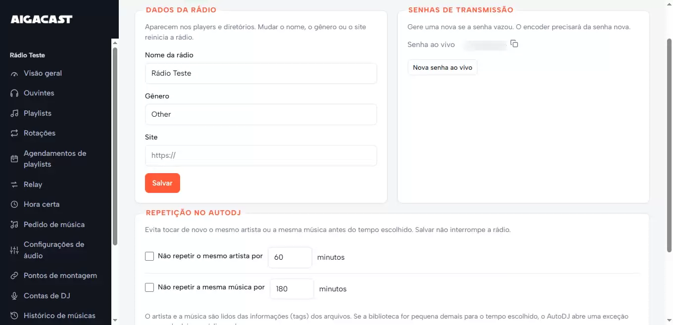 Configurações